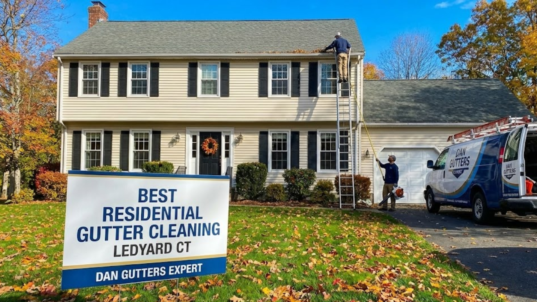 Residential Gutter Cleaning Ledyard CT | Dan Gutters Expert
